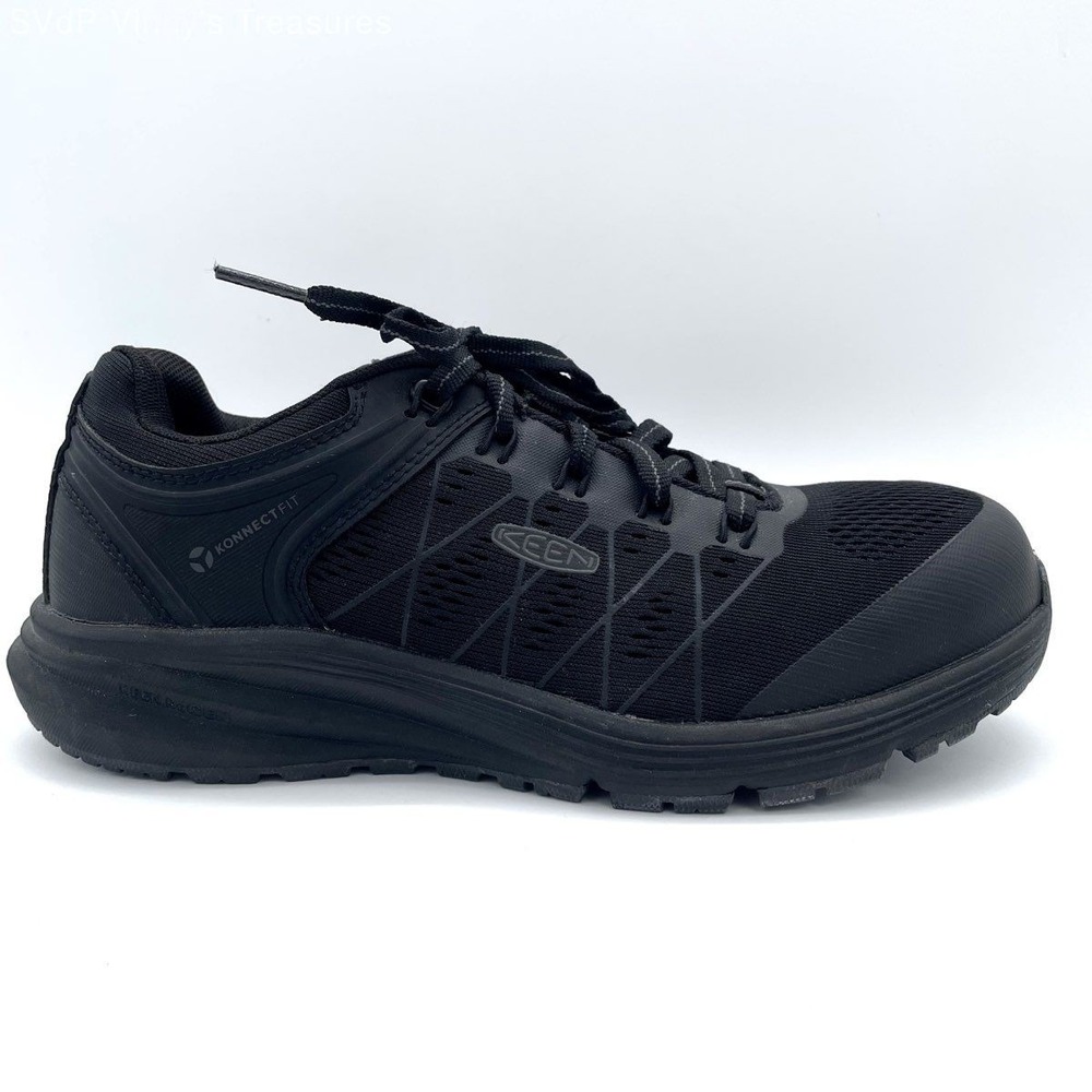 KEEN Utility Work Shoes Womens 8.5 Black Steel Toe Safety EH Slip Resistant ASTM